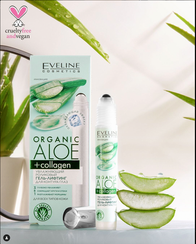 Organic Aloe + Collagen Moisturizing Roll-on Modeling Eye Contour