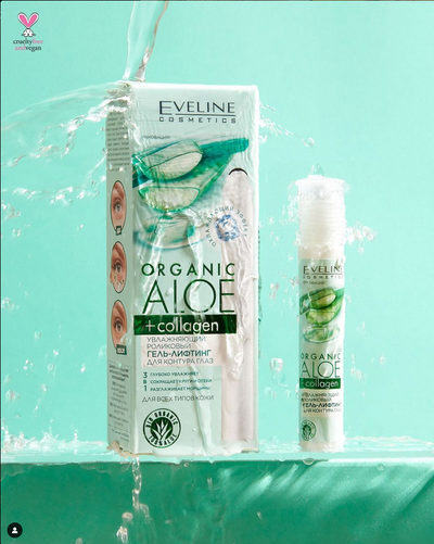 Organic Aloe + Collagen Moisturizing Roll-on Modeling Eye Contour