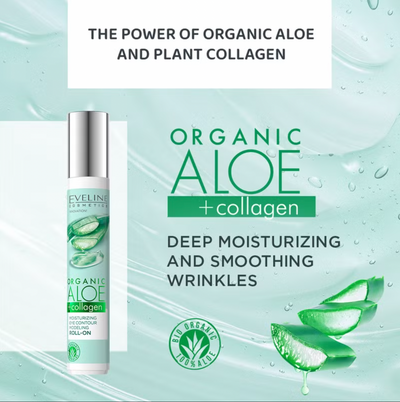 Organic Aloe + Collagen Moisturizing Roll-on Modeling Eye Contour