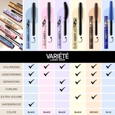 Variete Lengthening and Thickening Blue Mascara