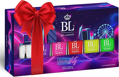 BEL London Neon City Nail Set - 6 Pack Nail Lacquers Gift Box