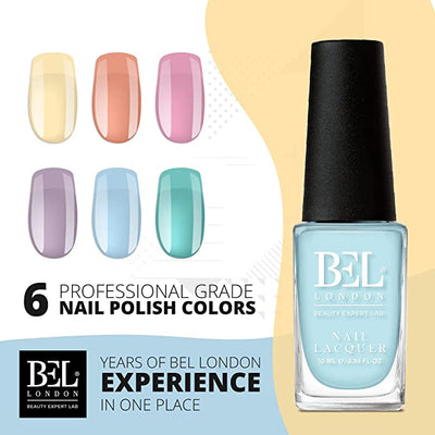 BEL London The Pastels Nail Set - 6 Pack Nail Lacquers Gift Box