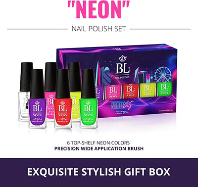 BEL London Neon City Nail Set - 6 Pack Nail Lacquers Gift Box