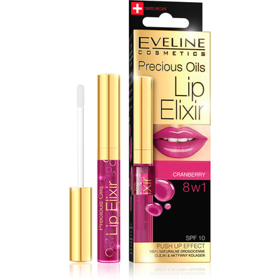 Precious Oils Lip Elixir 8in1 Push Up Effect Cranberry eveline-cosmetics.myshopify.com